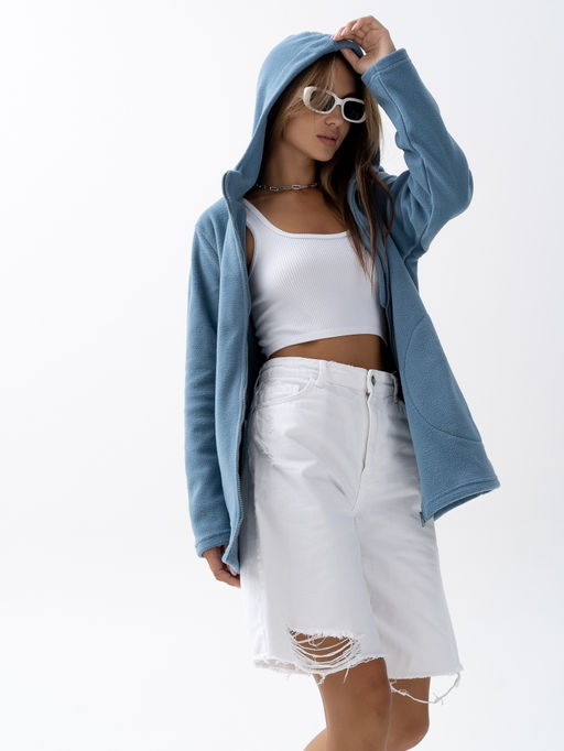 Толстовка флис.арт.673/1-21,серо-голубая - Binita фото 5