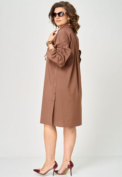 Платье EVA GRANT 7102 молочный шоколад