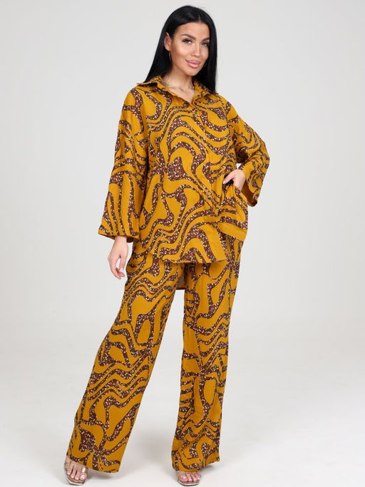 077 ЖЕНСКИЙ КОСТЮМ (брюки) (Желтый) - А-дина фото 3