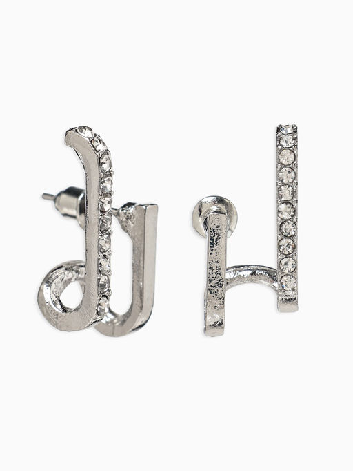 Серьги «Сияние линий», белые в серебре