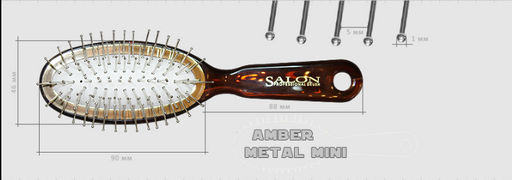 Расчёска Salon Amber Metal MINI