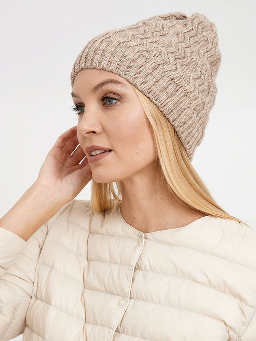 шапка женская с добавлением шерсти с узором - Glenfield фото 3