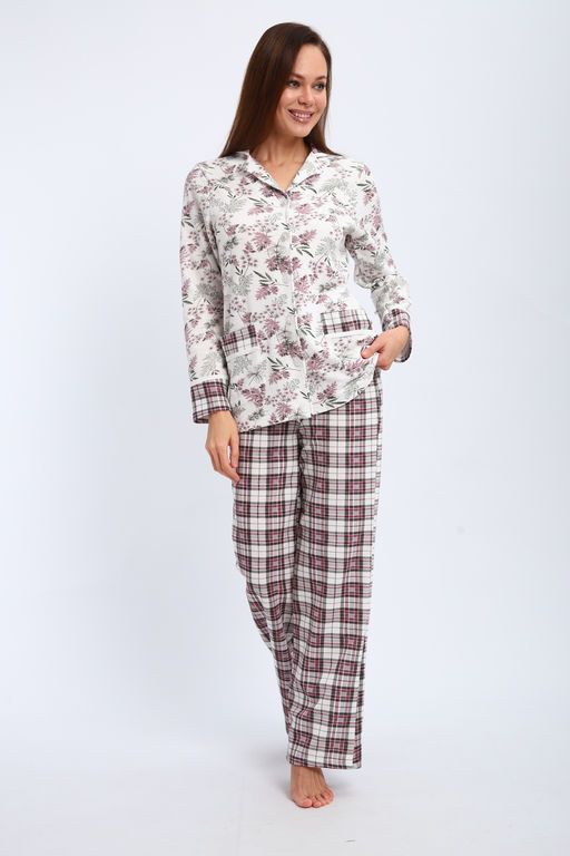 Пижама женская из футера Салли укроп