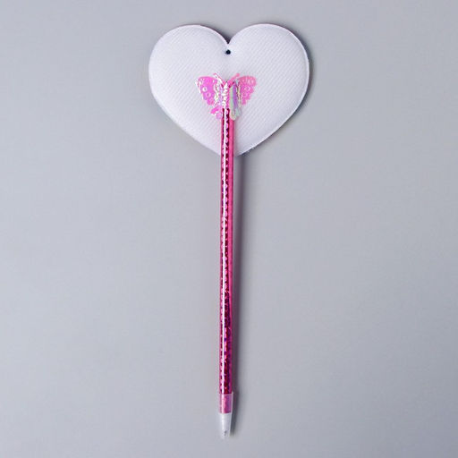 Цена за 12 шт. Ручка Сердечко, синие чернила, МИКС - Simaland фото 4