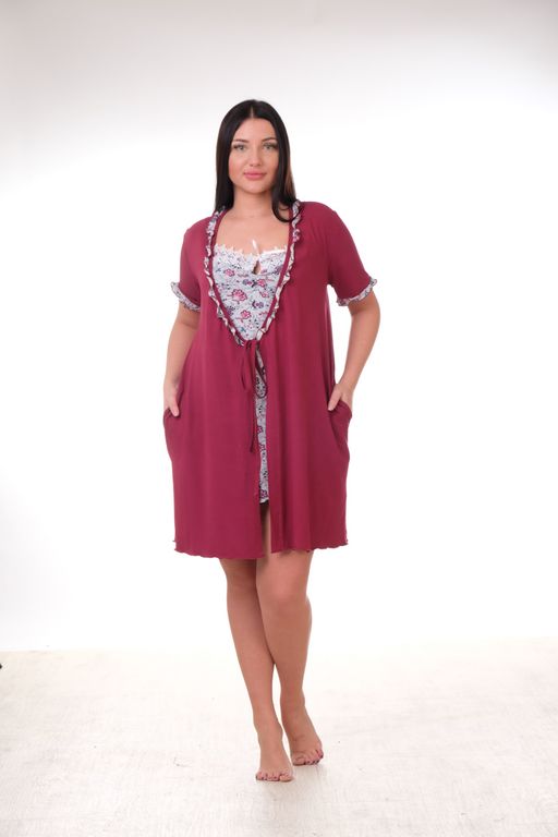 Пеньюар бордо - Марлен фото 3