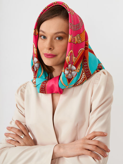 Большой, мягкий, тонкий и очень нежный двусторонний платок с рисунком. - Tantino фото 9