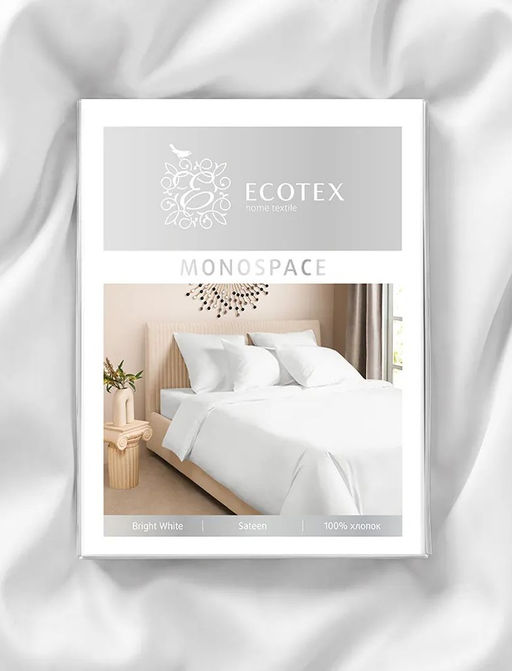 Постельное белье Моноспейс Евро + 4 наволочки, белый - Ecotex фото 6