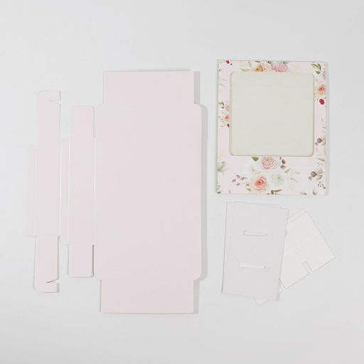 Цена за 5 шт. Коробка для конфет, кондитерская упаковка, 9 ячеек, С 8 Марта 14.5?14.5?3.5 см