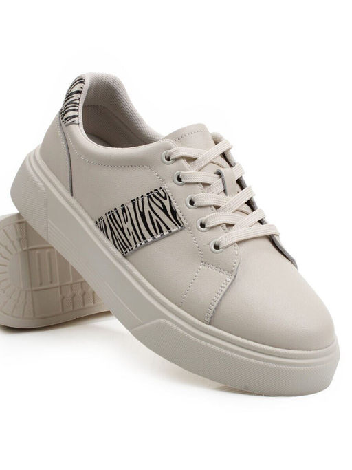 03-YC523-2 LT. BEIGE Полуботинки спортивные женские (натуральная кожа)