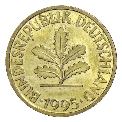 Монета 10 пфеннигов 1995 года D Германия