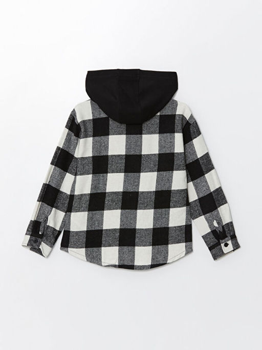 Kap??onlu Ekose Erkek ?ocuk G?mlek Ceket - Waikiki фото 3