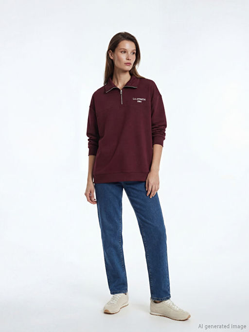 Nak??l? Soft Touch Oversize Kad?n Sweatshirt Tunik