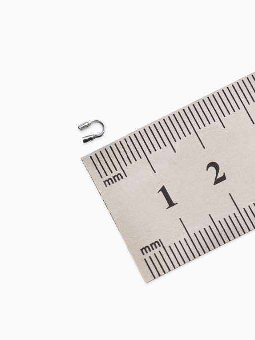 Цена за 2 шт. Набор для создания украшений "База" тросик, кримпы, шапочка, протектор, кольца, 61 пред, цв серебро