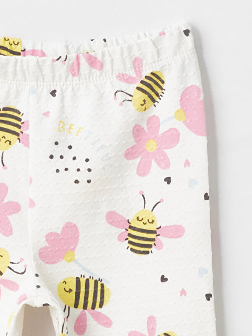 Beli Lastikli Bask?l? K?z ?ocuk Tayt