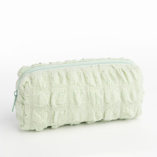 Косметичка на молнии женская, с подкладом, зелёная - Simaland фото 2