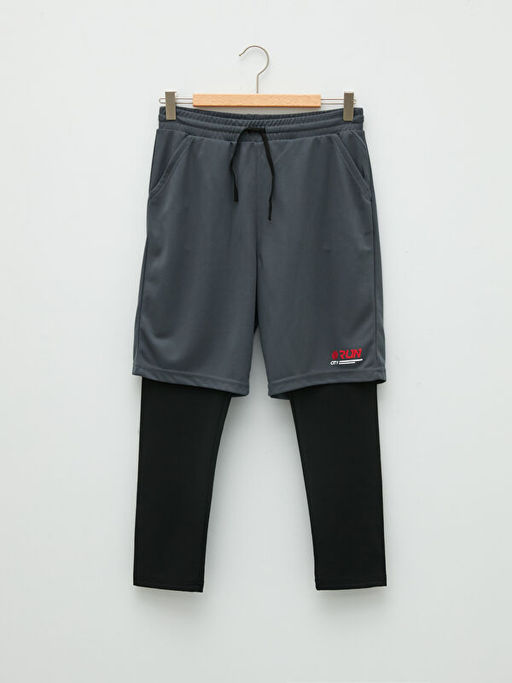 Beli Lastikli Bask?l? Erkek ?ocuk Taytl? ?ort - Waikiki фото 2