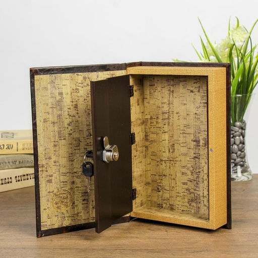Шкатулка книга-сейф «Эпоха искусства», дерево, тиснение, золотом 26×17×5 см