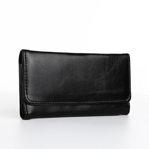 Кошелёк на кнопке, цвет чёрный