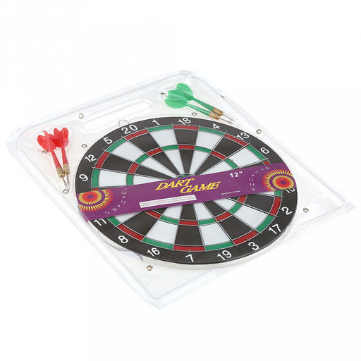 Набор для игры в дартс В яблочко д28,5см, h1см, с дротиками 4шт (красный/зеленый), малый, в блистере с ручкой (Китай) - Домашняя мода фото 2