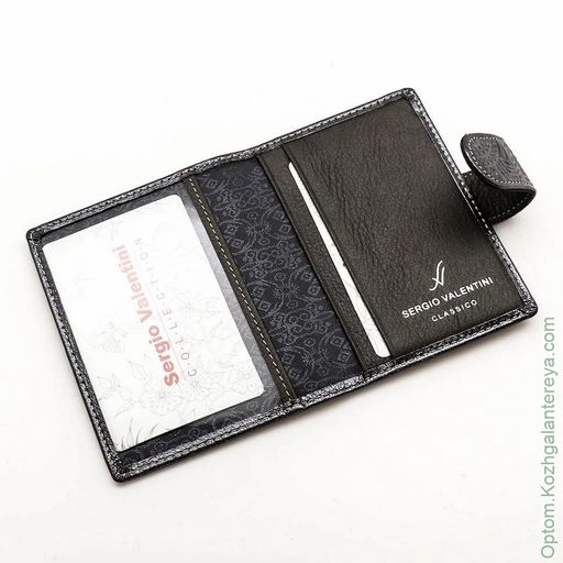 Женская кожаная визитница Sergio Valentini СВ 8128-010  фото 7