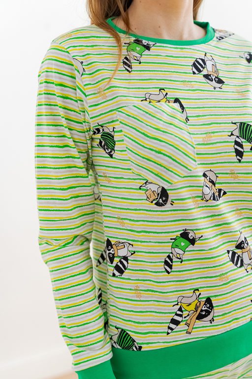 Пижама женская из джемпера и брюк из кулирки Локки зеленый - Амадэль фото 4