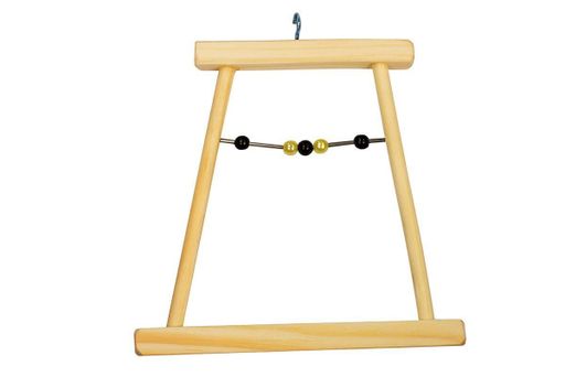 Качели д/птиц Дерев. малые с бусами 120*8*h115 Редпл. 8537