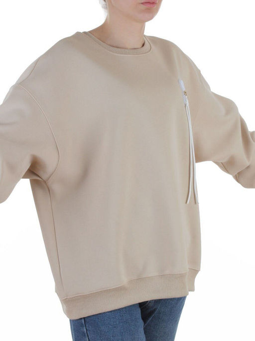5601 BEIGE Свитшот женский (100% хлопок)