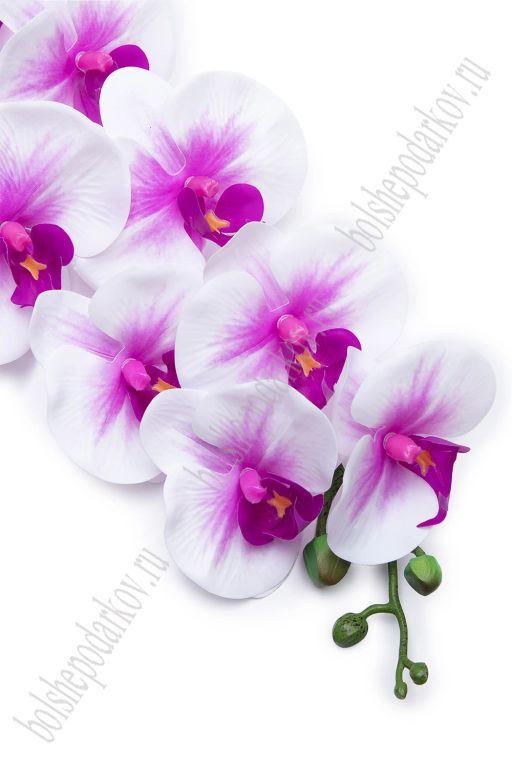 Веточка декоративная Орхидея 93 см (SF-8089) белый/сиреневый - Больше подарков фото 3
