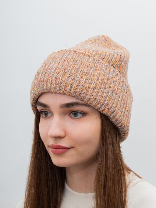 Шапка SEEBERGER арт. 18211-0 TOQUE (бежевый / розовый)