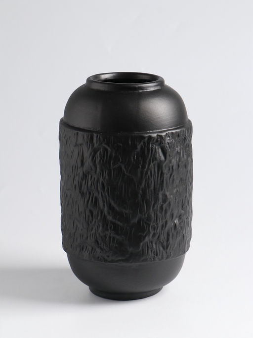 Ваза «Дульчи», 19.5×11 см, керамика, чёрная