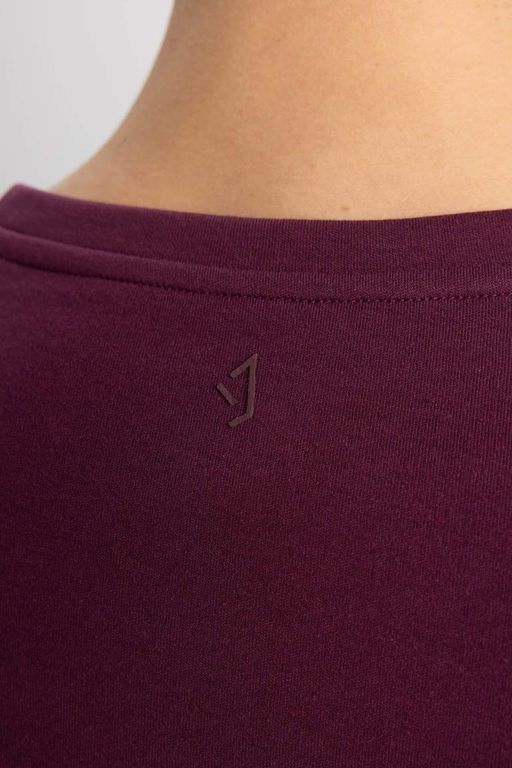 Футболка из плотной ткани с короткими рукавами и круглым вырезом обычного кроя с принтом - Defacto фото 6