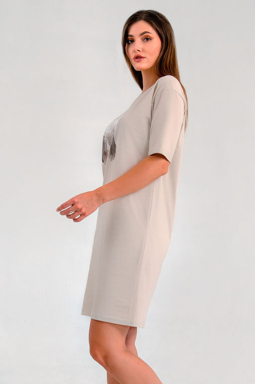 Арт. 4145 Туника женская 44-54(6 шт) Цвет:бежевый