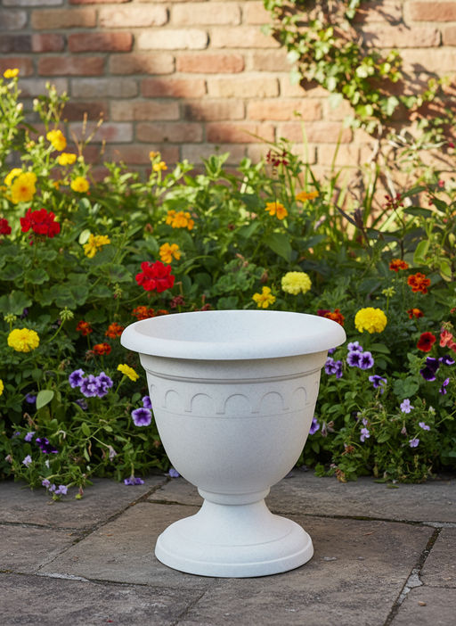 Вазон высокий Колывань 8.1л д30см мрамор С136М