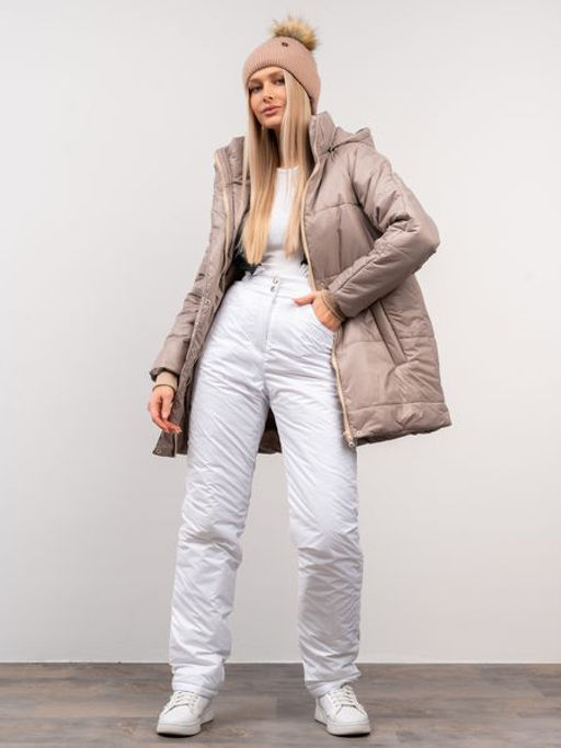 Костюм зимний, горнолыжный Арктика какао-белый - Yollochka фото 6