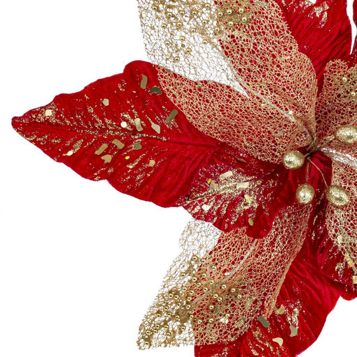 Цветок искусственный "Пуансеттия", L48 W48 H38 см