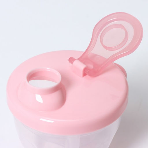 Контейнер для хранения детского питания Крошка Я, 3 секции по 90 мл., 9.2×8.8×8 см, 270 мл., розовый