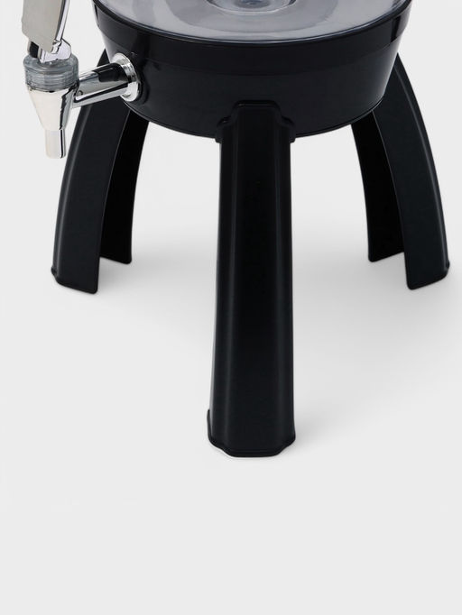 Пивной бочонок «Банный», колба 3 л, ёмкость для льда, подсветка, пластик, чёрный