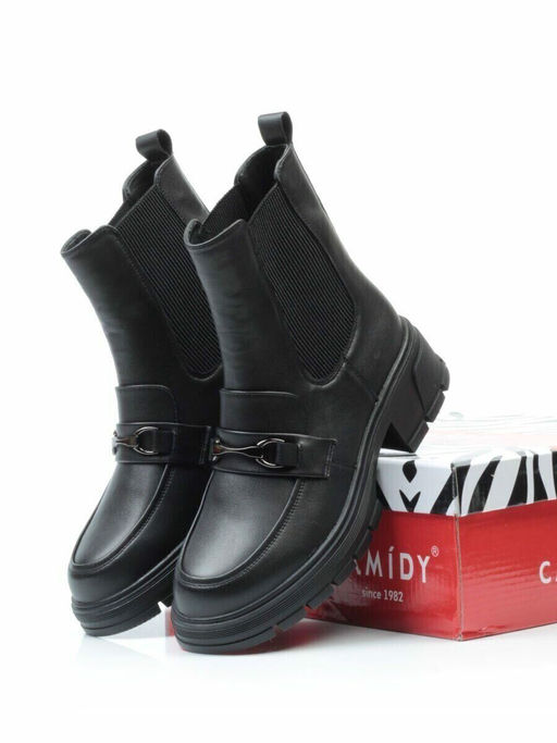 01-5251-1 BLACK Ботинки демисезонные (искусственная кожа, байка) - No name фото 17