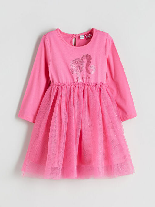 Barbie Bask?l? K?z ?ocuk T?t? Elbise