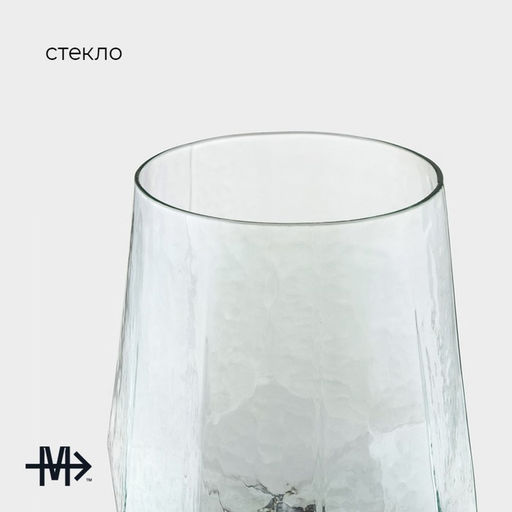 Бокал для вина Magistro «Дарио», 500 мл, 7.3×25 см, стекло, бирюзовый