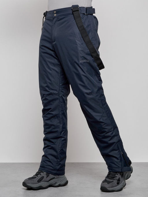 Полукомбинезон утепленный мужской зимний горнолыжный темно-синего цвета 7507TS - Colannia фото 6