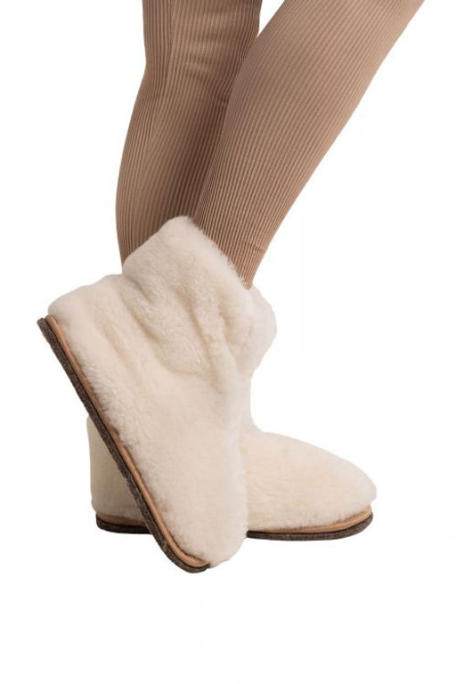 Чуни домашние РОДИНА, цвет карамель - Woollamb фото 15