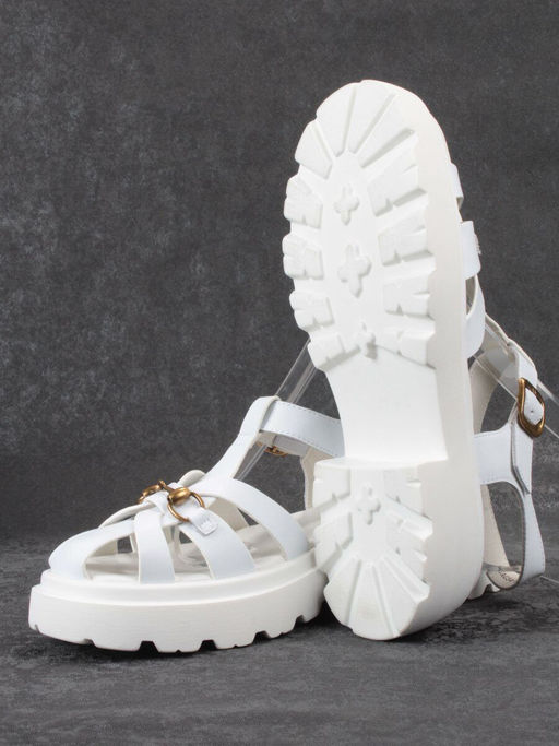 08-PEAG54-1 WHITE Босоножки женские (натуральная кожа) - Фабричный китай фото 15