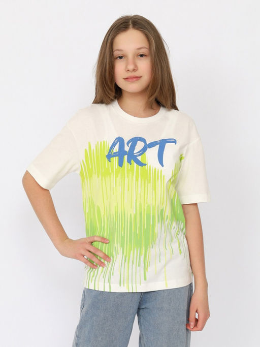 CRB wear/CSJG 63757-21-394 Футболка для девочки,экрю/Ex.Cherubino