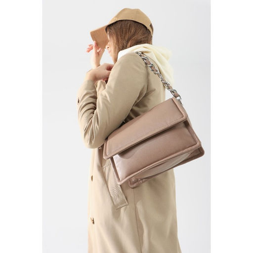 Сумка-мессенджер на клапане, 2 ремня, цвет тёмно-бежевый - Simaland фото 4