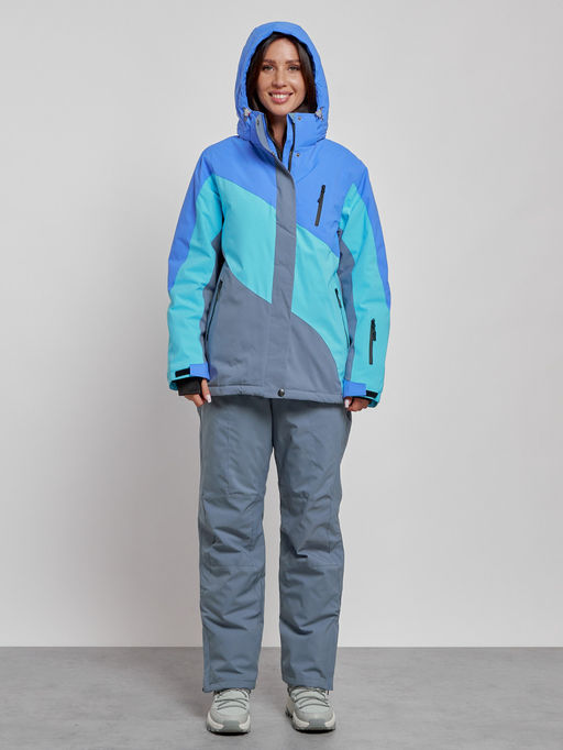 Горнолыжный костюм женский большого размера зимний синего цвета 02308S - Chunmai фото 5