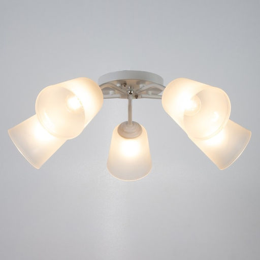 Люстра на потолок BayerLux «Онлайн», 5×15 Вт, Е27, белый/прозрачный