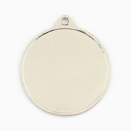Цена за 2 шт. Медаль под нанесение, d=4 см Цвет серебро. Без ленты