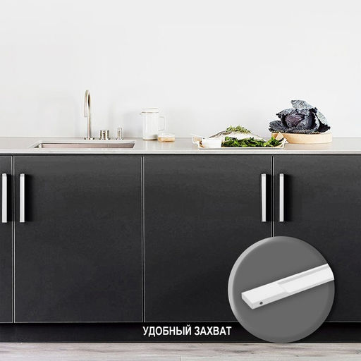 Ручка профильная мебельная торцевая CAPPIO RP101WH, м/о 128 мм, белая