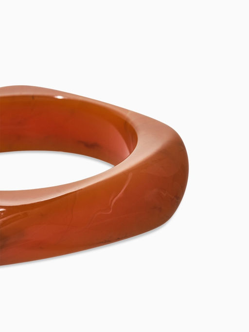 Браслет манжет акрил "Тренд", цвет оранжевый